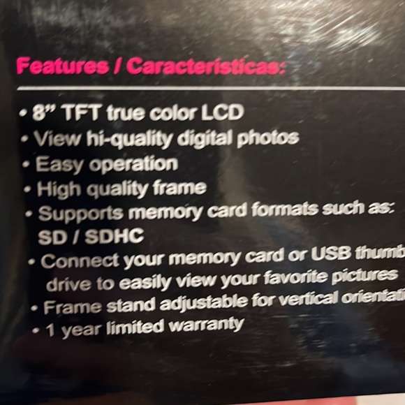 Aluratek 8” Digital photo frame - Picture 4 of 5